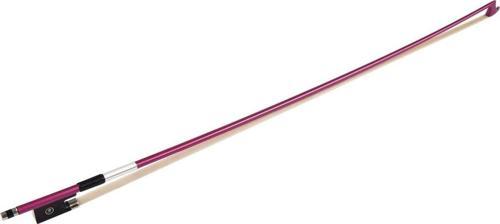 4/4 Keman Keman Yayı Mor Karbon Fiber Yuvarlak Çubuk Abanoz Kurbağa Beyaz At Kılı