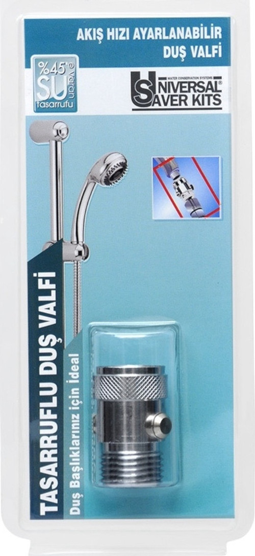 Akış Hızı Ayarlanabilir Duş Stop Valfi | Duşta %45’e Varan Su Tasarrufu | R1/2 Uyumlu