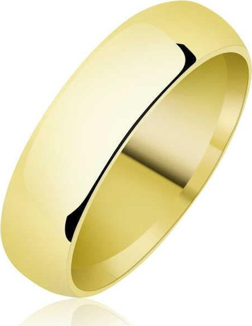 5 mm Düz Bombeli Gold Gümüş Alyans