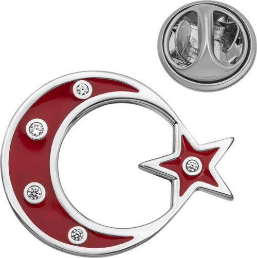 Gümüş Ay Yıldız Rozet