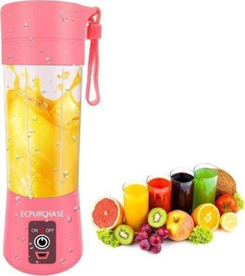 Parmeva Portatif Taşınabilir El Blender 380 ml 6 Bıçaklı Usb Şarjlı Blender Pembe Renk