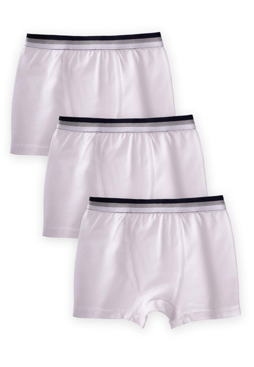 Üçlü Erkek Boxer Set 2-9 yaş Beyaz