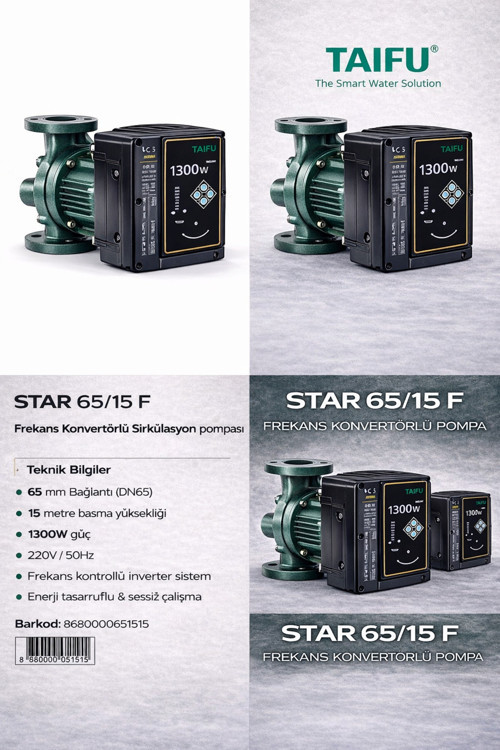Star 65/15 F 1300W Frekans Konvertörlü Pompa