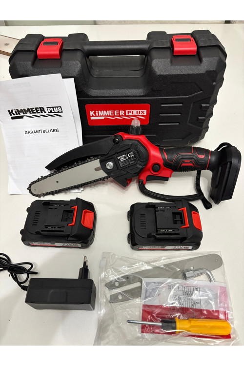 Akülü Budama Testere Çift Bataryalı Yedek Pala Ve Zincir Hediyeli