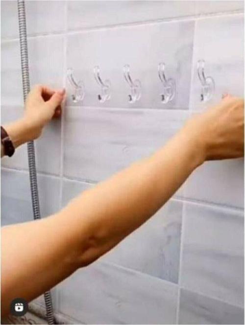 Jetcom Kendinden Yapışkanlı Güçlü Şeffaf 5'li Askılık - Kapı Arkası Mutfak Duvar Banyo