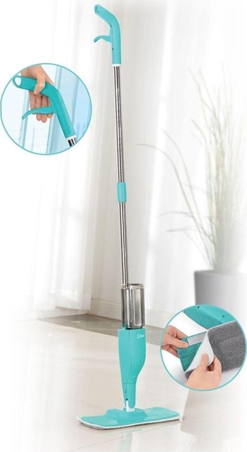 Kiwi Ksc 4206 Sprey Mop 360 Derece Su Püskürtmeli Sprey Mop Paspas+1 Adet Orijinal Microfiber Yedek Mop
