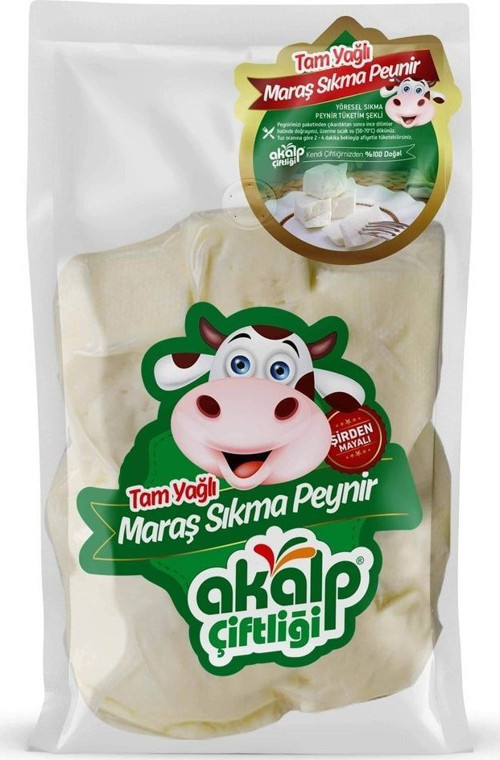 Akalp Çiftliği Tam Yağlı Maraş Sıkma Peyniri 500 Gr