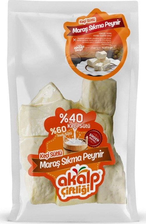 Akalp Çiftliği Keçi Sütlü Maraş Sıkma Peyniri 500 Gr