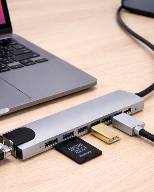 tekno USB C Çoklu Port Adaptör HDMI USB Ethernet SD Kart Hub 2026
