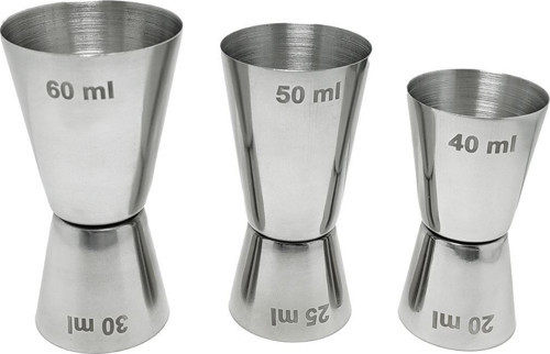 Çelik 20/40 ml - 25/50 ml - 30/60 ml Kokteyl Bardak 3 lü Jigger cin438