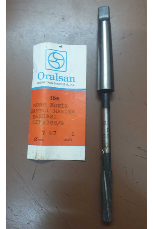 Makina Raybası (Mors Konik Şaftlı Helis Kanallı) 7Mm