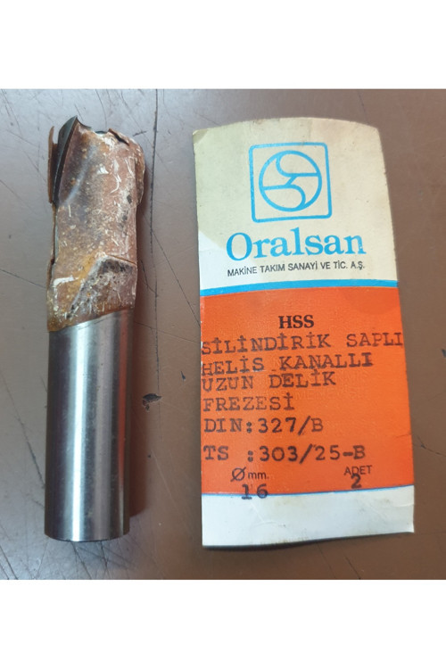 Silindirik Saplı Helis Kanallı Uzun Delik Frezesi 16mm