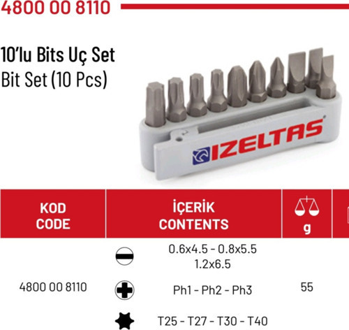 Bits Uç Seti 10 Lu