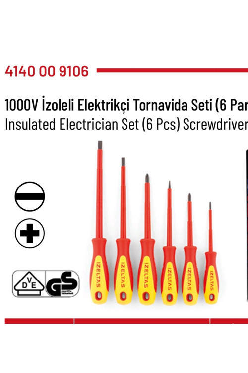 1000V İzoleli Tornavida Seti (Takımı)