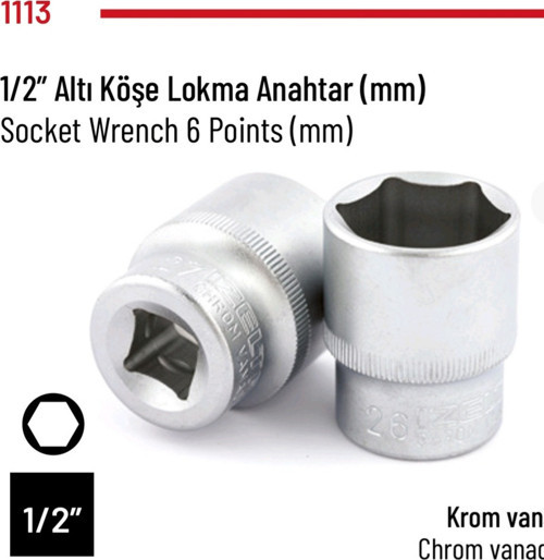 Lokma Anahtar Altı Köşe (1/2) 18Mm