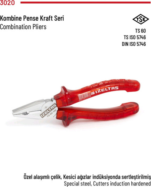 Kombine Pense 180Mm Kraft Seri