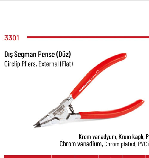 Dış Segman Pensi Düz Yaylı 180Mm