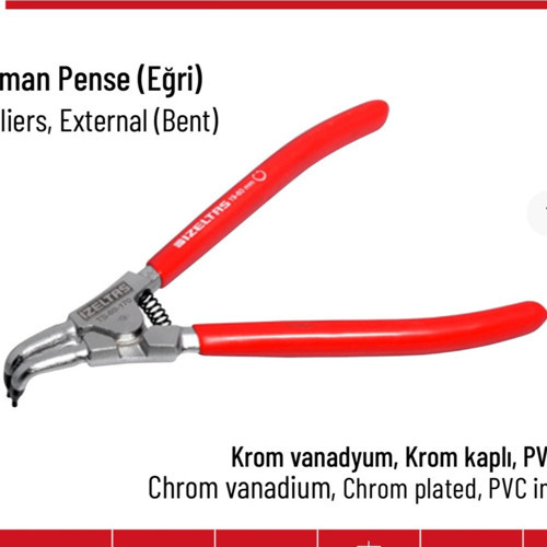Diş Segman Pensi Yaylı Eğri 275Mm