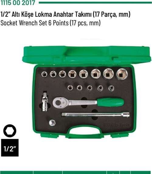 Lokma Takımı 1/2 Altı Köşe (17 Parça)