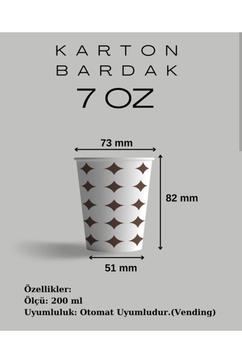 7 Oz Karton Bardak 3000 Adet