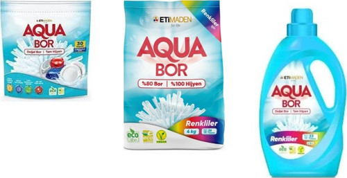 Doğal Mineralli Tablet + 4 Kg Renkliler + Sıvı Renkliler 3’Lü Set