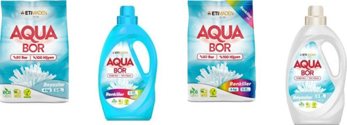 Aquabor Doğal Mineralli 4 Kg Beyaz + Sıvı Renkliler + 4 Kg Renkliler + Sıvı Beyaz 4 Lü Set