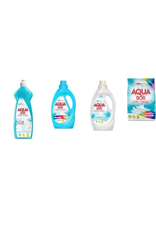 Doğal Mineralli Elde Bulaşık + Sıvı Renkliler + Sıvı Beyaz + 4 Kg Renkliler 4 Lü Set