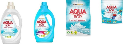 Aquabor Doğal Mineralli Sıvı Beyaz + Sıvı Renkliler + 4 Kg Beyaz + Tablet 4 Lü Set