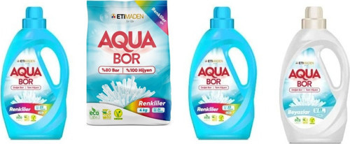 Aquabor Doğal Mineralli Sıvı Renkliler + 4Kg Renkliler + Sıvı Renkliler + Sıvı Beyaz Set