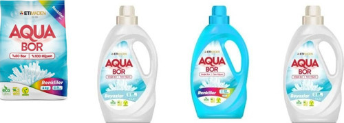Aquabor Doğal Mineralli 4 Kg Renkliler + Sıvı Beyaz + Sıvı Renkliler + Sıvı Beyaz 4 Lü Set