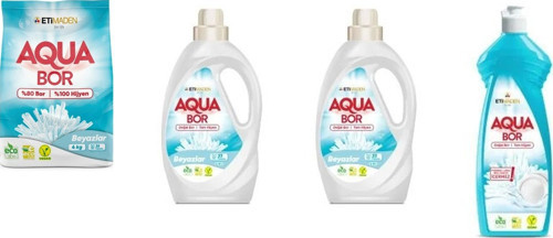 Doğal Mineralli 4 Kg Beyaz + Sıvı Beyaz + Sıvı Beyaz + Elde Bulaşık 4 Lü Set
