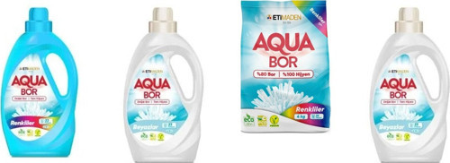 Aquabor Doğal Mineralli Sıvı Renkliler + Sıvı Beyaz + 4 Kg Renkliler + Sıvı Beyaz 4 Lü Set