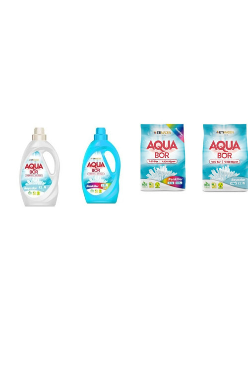Doğal Mineralli Sıvı Beyaz + Sıvı Renkliler + 4 Kg Renkliler + 4 Kg Beyaz 4’Lü Set