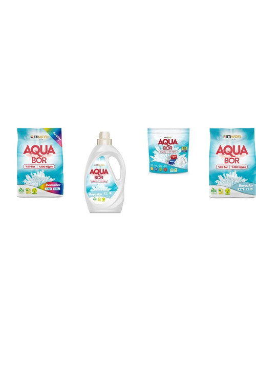 Doğal Mineralli 4 Kg Renkliler + Sıvı Beyaz + Tablet + 4 Kg Beyaz 4’Lü Set