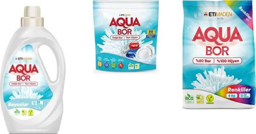 Doğal Mineralli Sıvı Beyaz + Tablet + 4 Kg Renkliler 3 Lü Set
