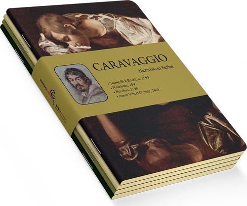 Caravaggio 4'lü Defter Seti 1 - Narcissism Series - Çizgisiz - 64 Sayfa - 14x21cm