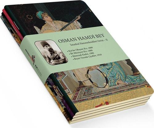 Osman Hamdi Bey 4'lü Defter Seti 2 - Istanbul Hanımefendileri 2 - Çizgisiz - 64 Sayfa - 14x21cm