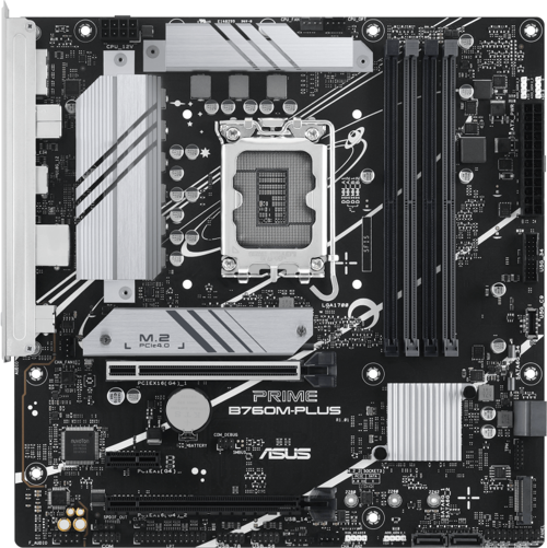 PRIME B760M-PLUS, 4xDDR5, 2x M.2, HDMI, DP, Type-C, 12-13-14.Nesil, LGA1700 Soket, Anakart