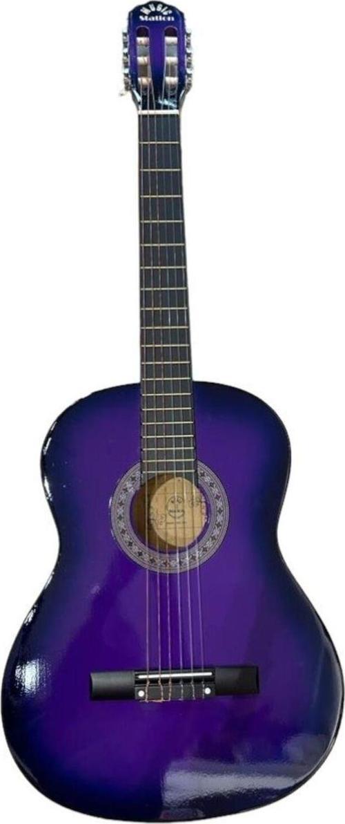 Mor Renk Klasik Gitar - 4/4 Boy Öğrenci Gitarı Kılıf Ve Pena Hediye !