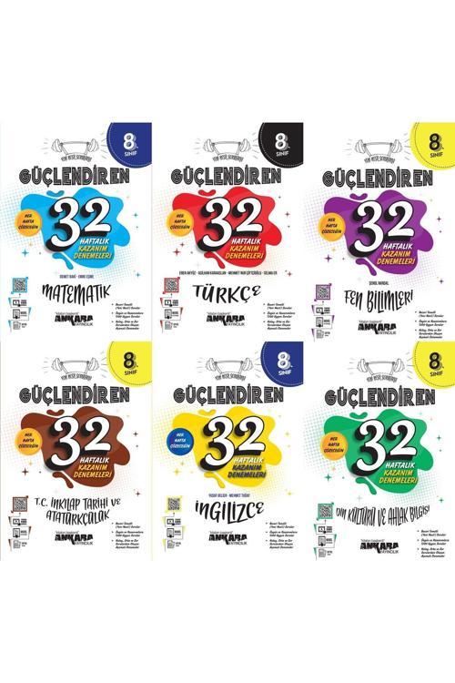 Ankara Yayıncılık 8. SINIF LGS 32 HAFTA 6LI SET MAT,FEN,TÜRK,İNK,İNG,DİN +