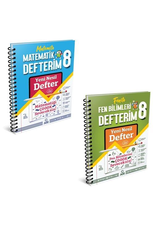 Arı Yayıncılık 8. Sınıf Matematik Fen Bilimleri Yeni Nesil Defterim Seti Yeni 2022