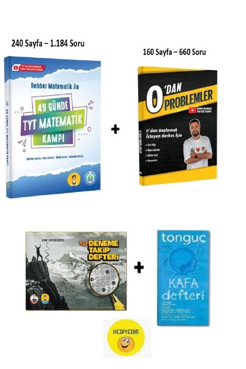 Rehber Matematik 49 Günde TYT Matematik Kampı + 0 dan Problemler (Deneme Takip Defteri Hediyeli)
