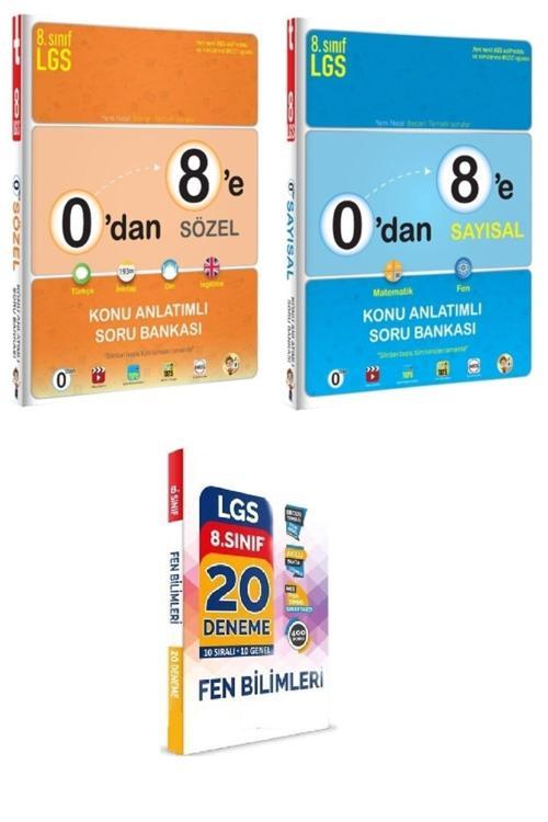 Tonguç Akademi 0'dan 8'e Konu Anlatımlı Sayısal Ve Sözel Soru Bankası Ile Lgs 20 Li Fen Deneme