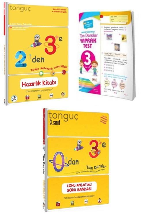 Tonguç Akademi 2´den 3´e Hazırlık Kitabı Ve 0'dan 3'e Konu Anlatımlı Soru Bankası