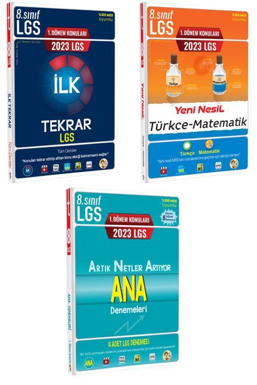 Tonguç Akademi 2023 8. Sınıf Lgs Ilk Tekrar Seti 1. Dönem Konuları (3 Kitap)