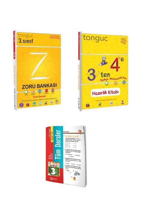 Tonguç Akademi 3. Sınıf Tüm Dersler Zoru Bankası Ve 3'ten 4'e Hazırlık Kitabı Ile Yaprak Test