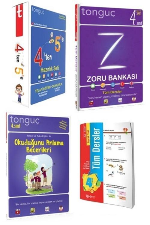 Tonguç Akademi 4'ten 5'e Hazırlık Seti 4. Tüm Dersler Zoru Bankası Ve Okuduğunu Anlama Becerileri