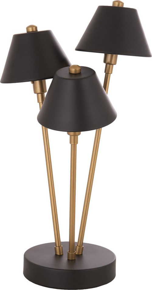 ML-9147-3BSY Eskitme/Siyah Boya/Kaplama Masa Lambası E27 Metal H: 45 cm, Ø: 25 cm