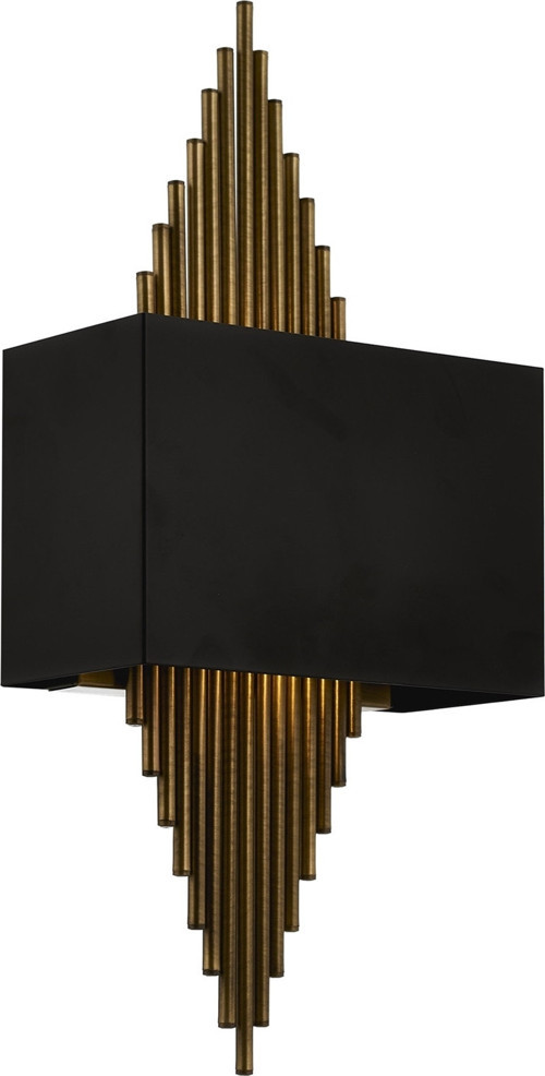 AP-62175-01 Siyah Boya Aplik E14 Metal H: 58 cm, WxD: 25x13 cm