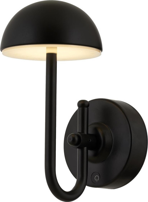 AP-64004-BSY Siyah Boya Aplik LED Metal Pleksi H: 25 cm, WxD: 12x20 cm